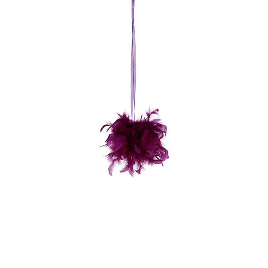Chandelle Feather Pom Poms - Purple - 6"
