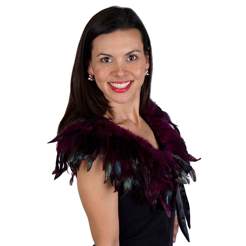 Purple Feather Cape