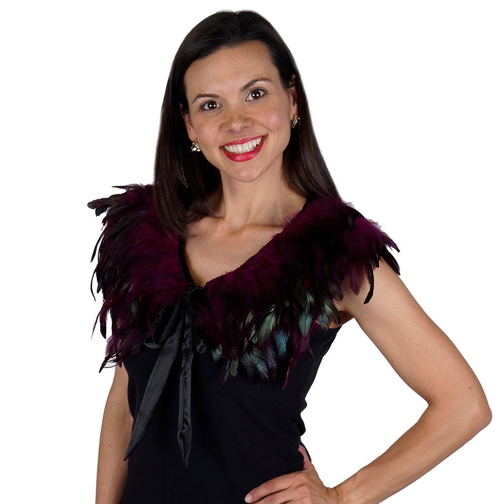 Purple Feather Cape
