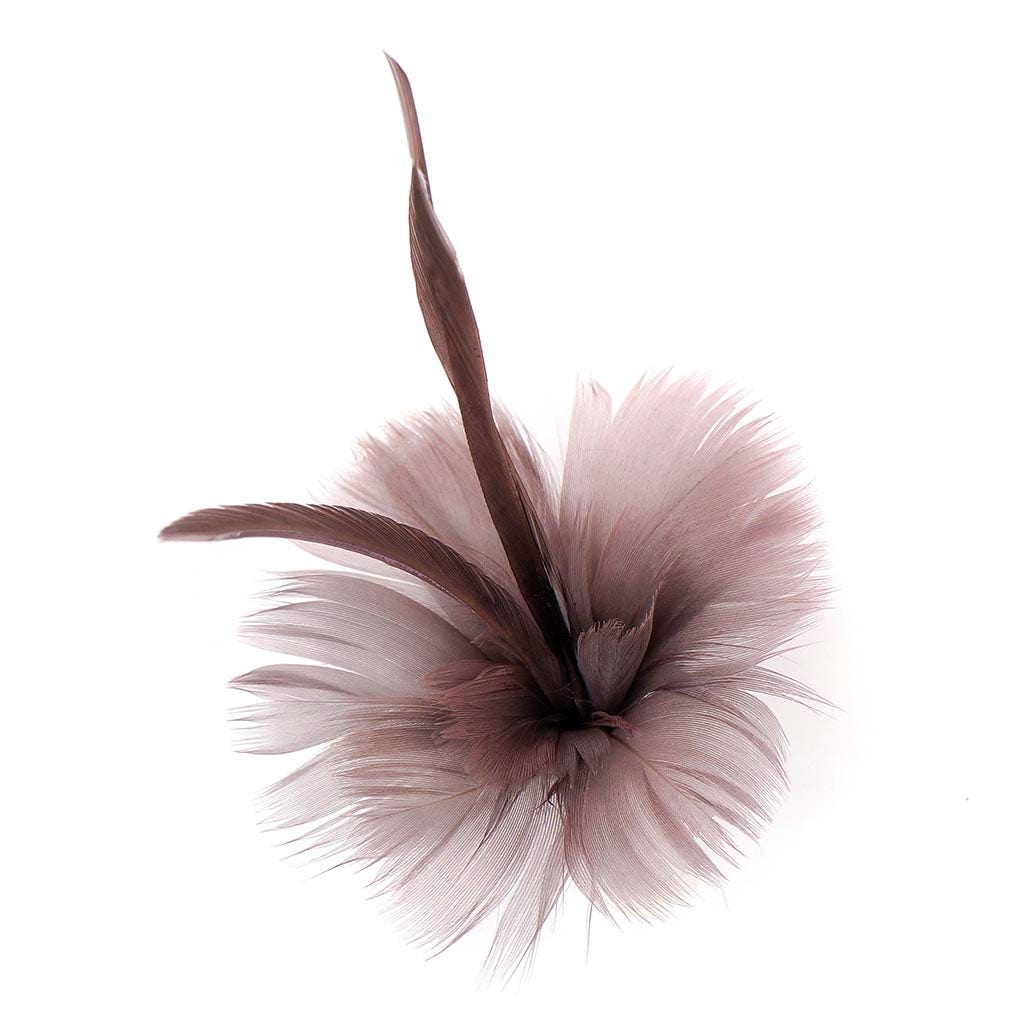 Amethyst Coquille and Biot Feather Floral Pick