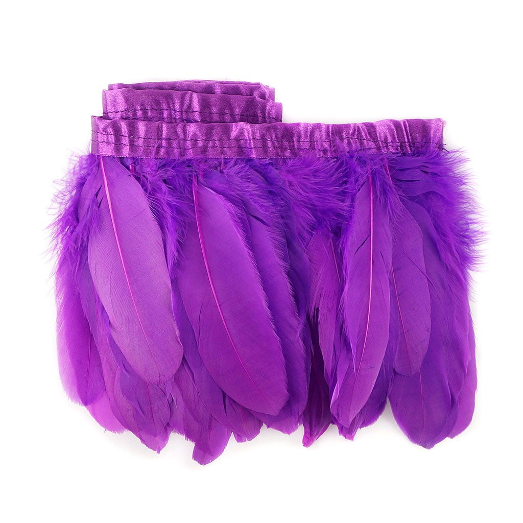 Parried Goose Pallet Feather Fringe - Fl Lilac
