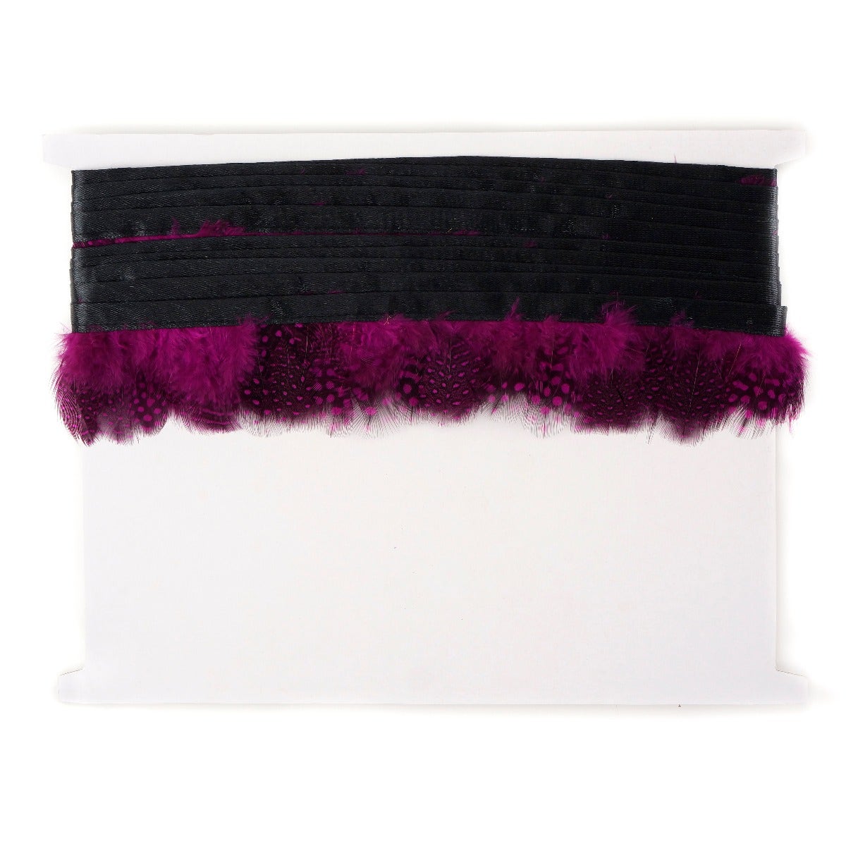 1 Yard Guinea Plumage Feather Fringe - 1.75" - Very Berry