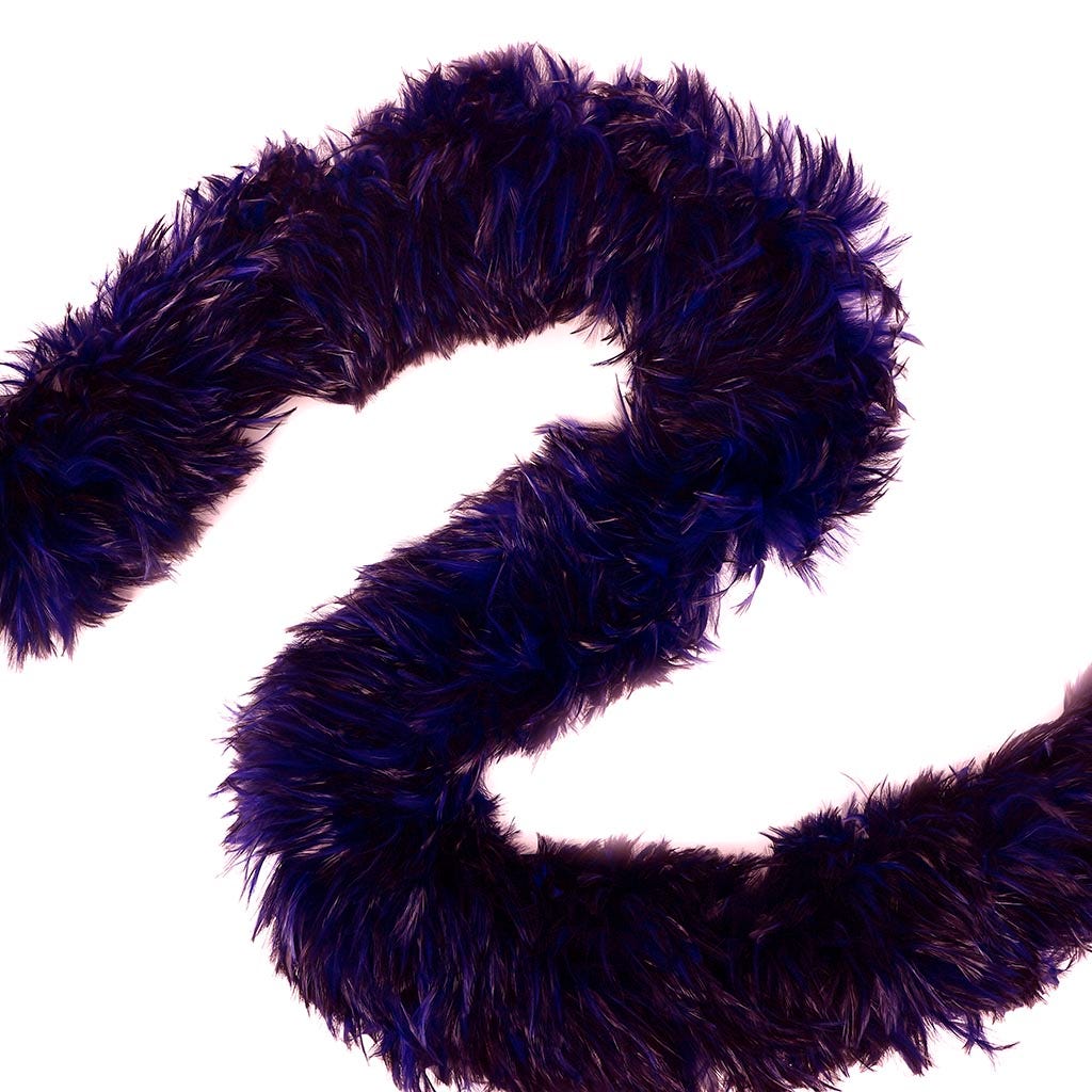 Rooster Hackle Boa Dyed - Regal