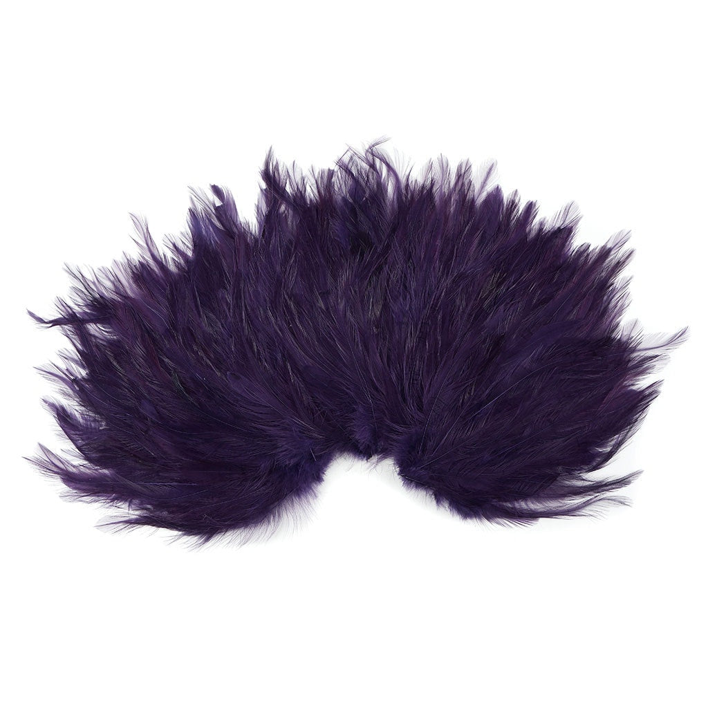 Feather Hackle Pads Dyed - Plum