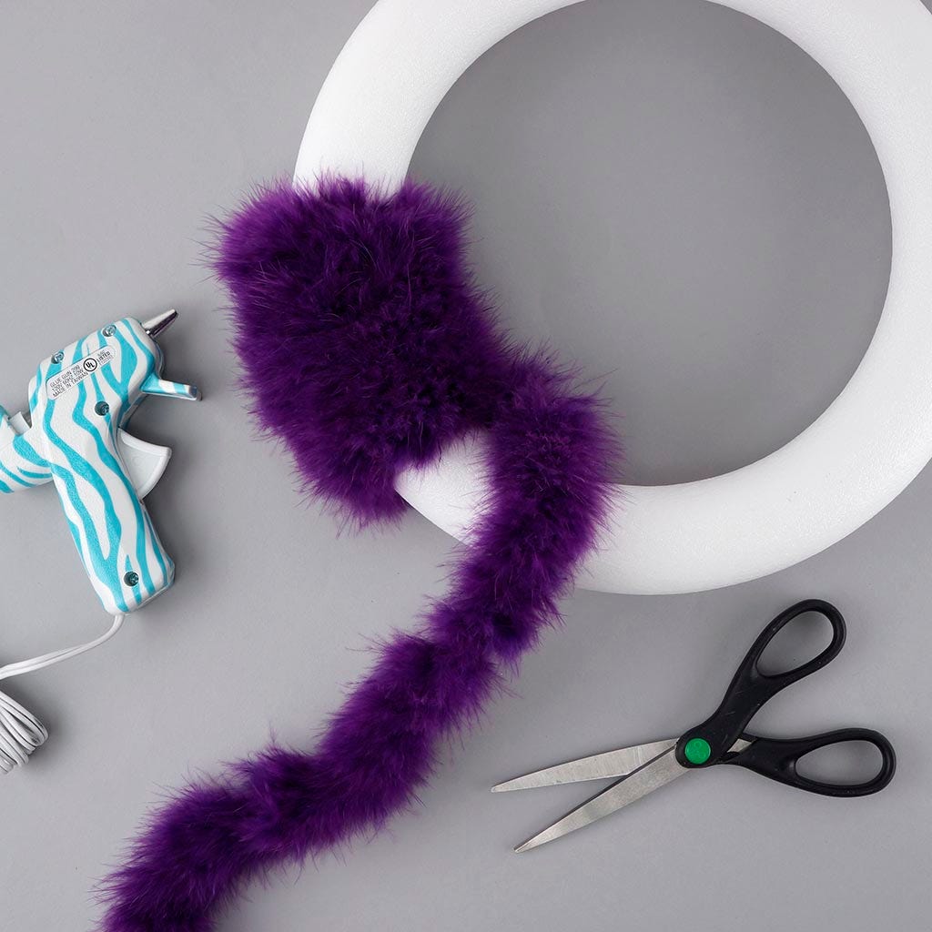 Thin Marabou Feather Boa - Lavender