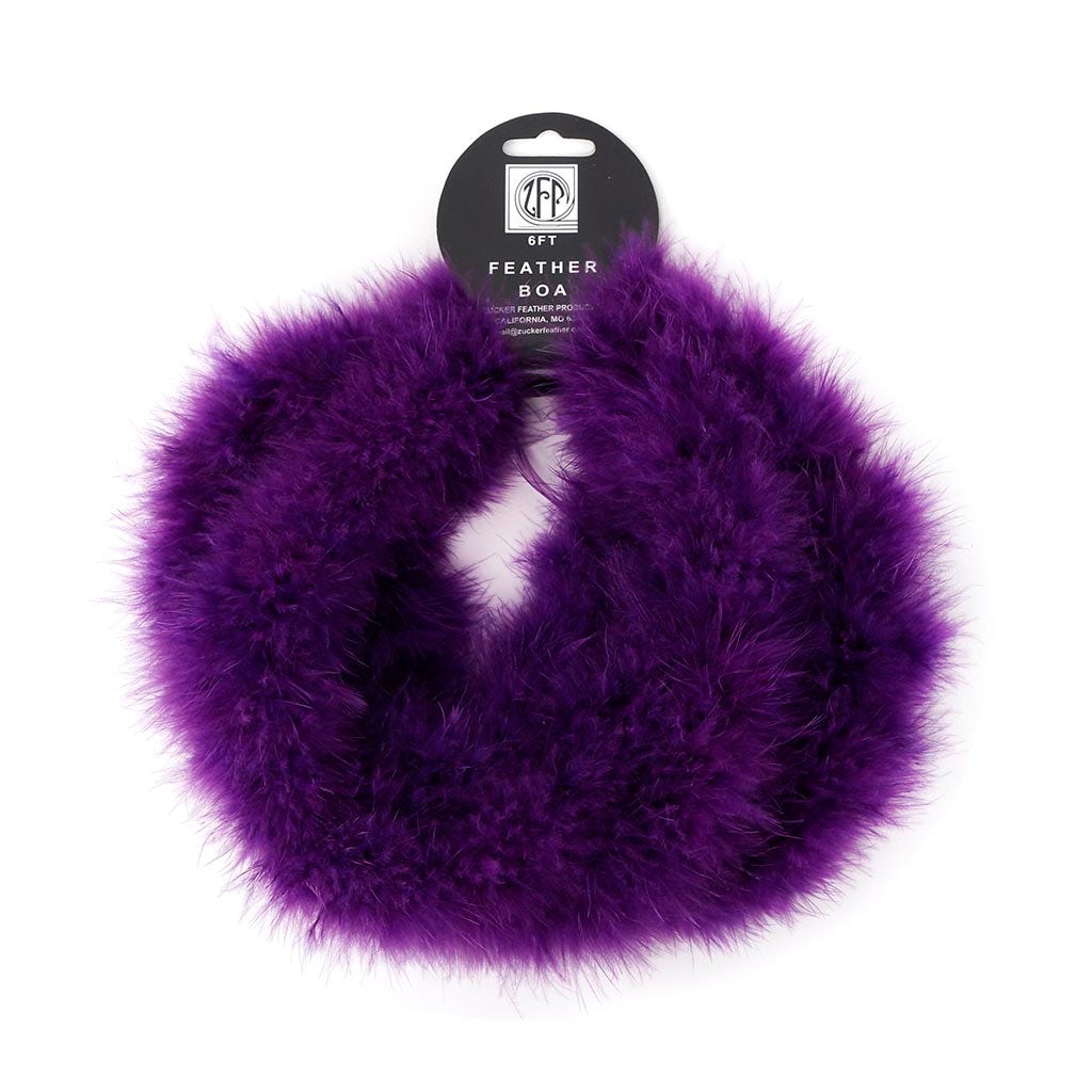 Thin Marabou Feather Boa - Purple