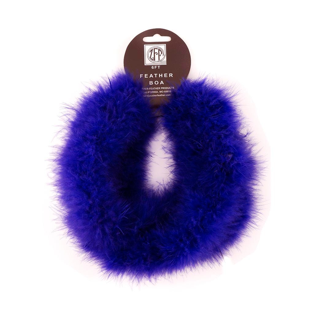 Thin Marabou Feather Boa - Regal