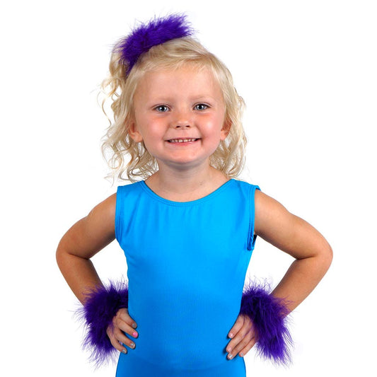 Marabou Cuffs & Hair Ties - Regal