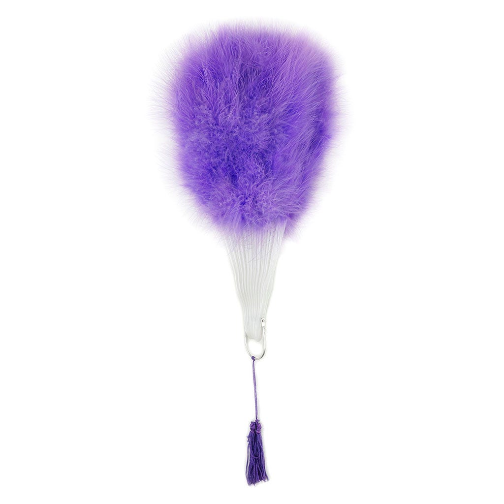Marabou Feather Fan - Lavender