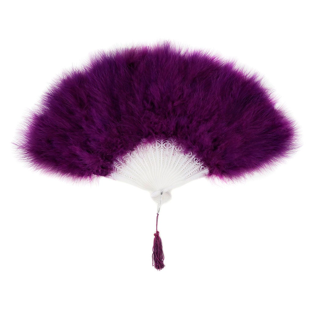 Marabou Feather Fan - Purple