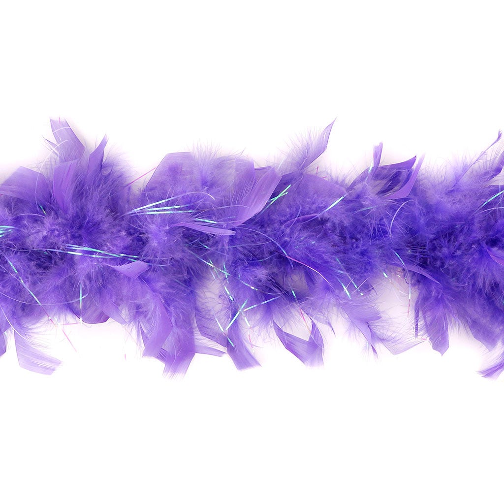 Dress Up Feather Boa for Little Girls - Lavender/Opal Lurex