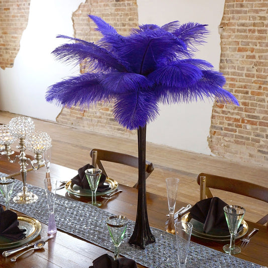 Ostrich Eiffel Tower Centerpiece Regal w/Black Vase