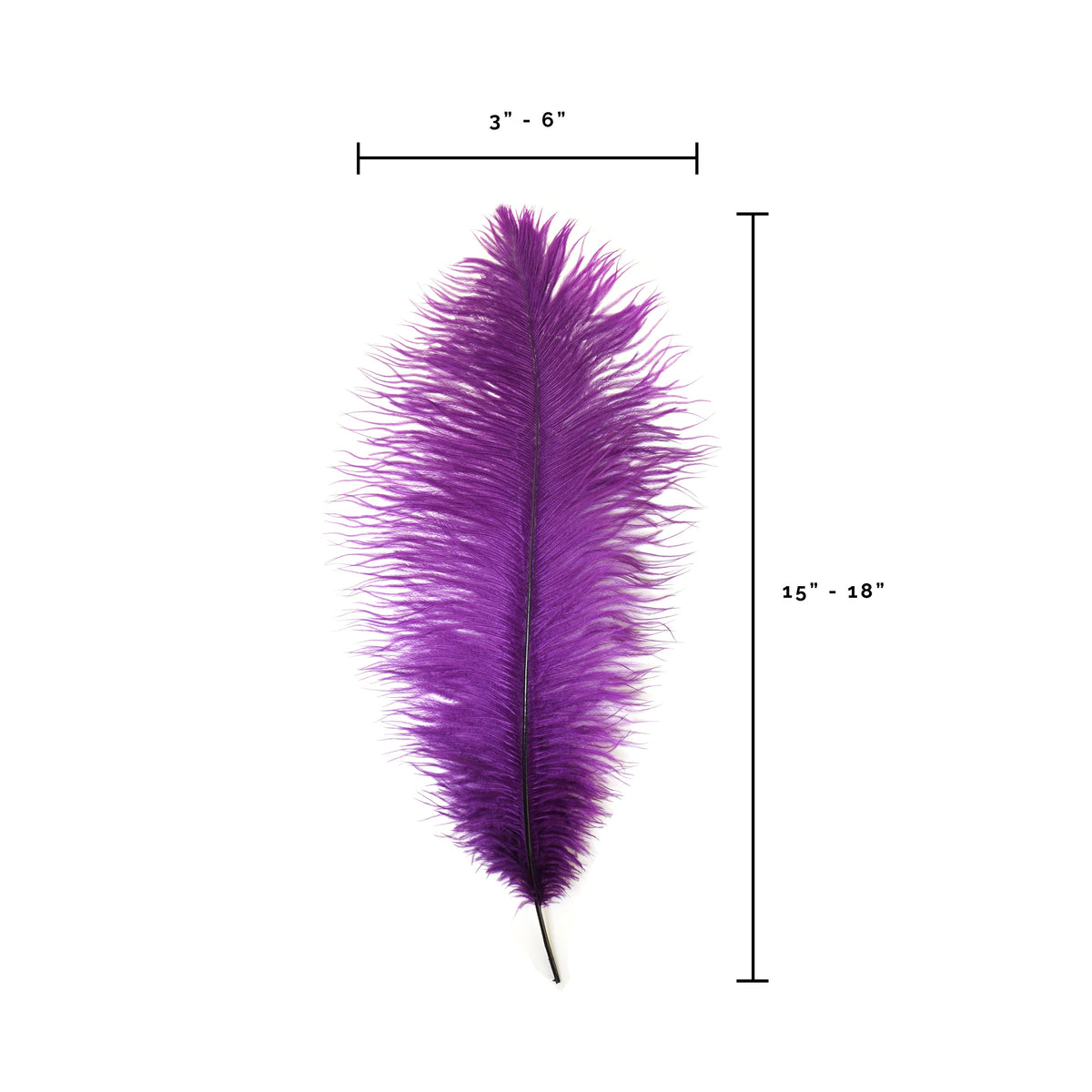Ostrich Feathers-Narrow Drabs - Purple