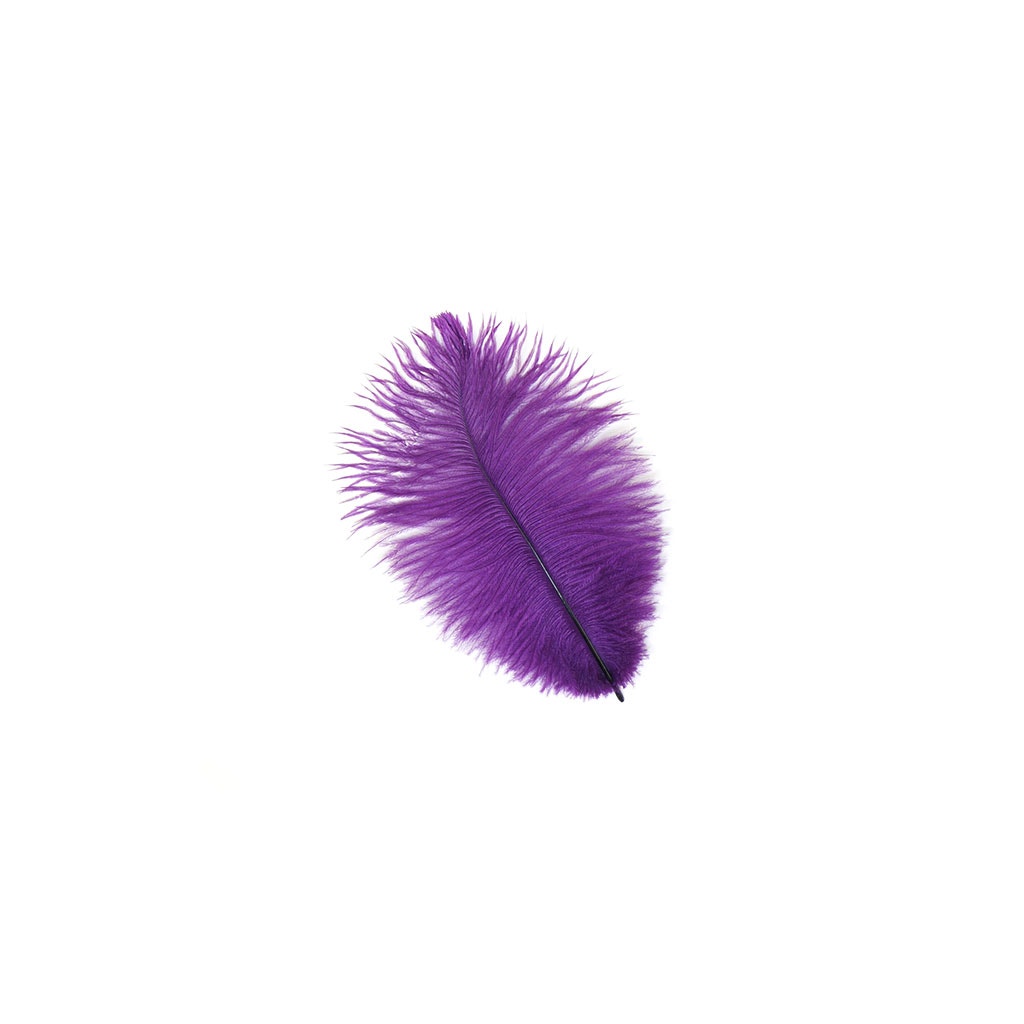 Bulk Feather Ostrich Drabs - 4-8" 1/4 lb Purple