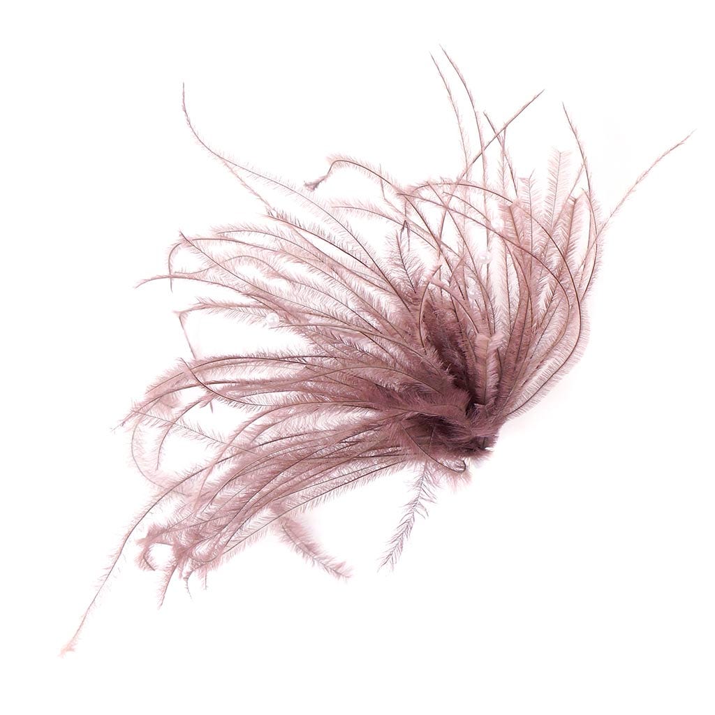Feather Floral Pick w/Ostrich-Pearls - Amethyst