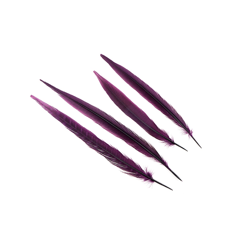 Assorted Pheasant Tails Dyed - Purple