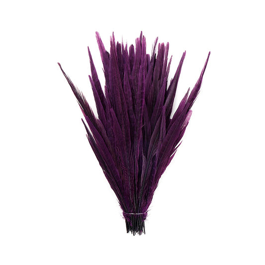 Assorted Pheasant Tails Dyed - Purple