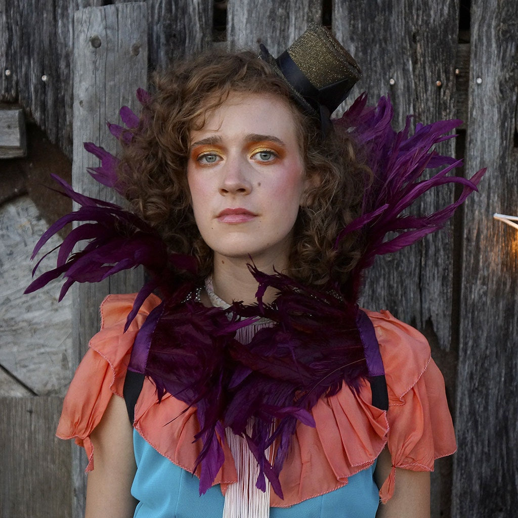 Carnival Feather Collar Purple