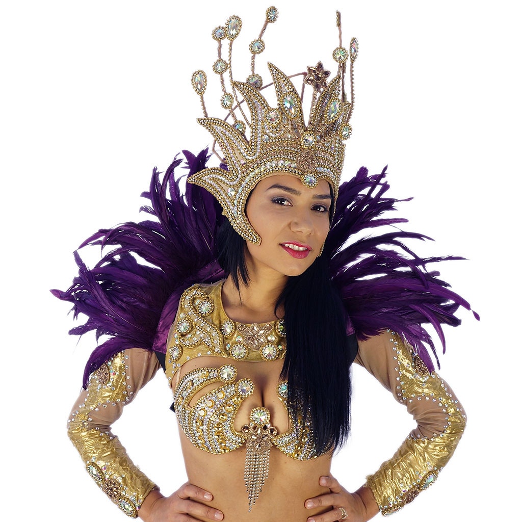 Carnival Feather Collar Purple