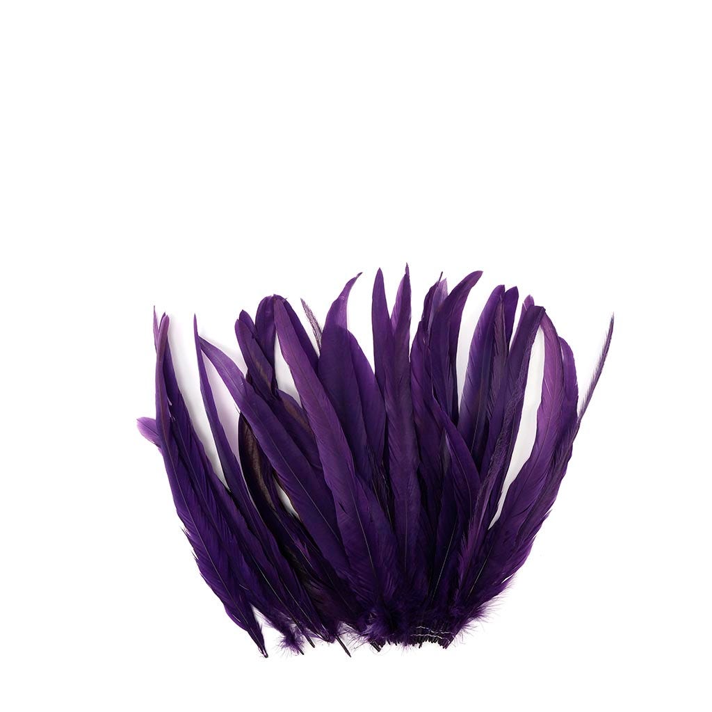 Rooster Coque Tails White-Dyed - Purple