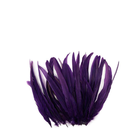 Rooster Coque Tails White-Dyed - Purple