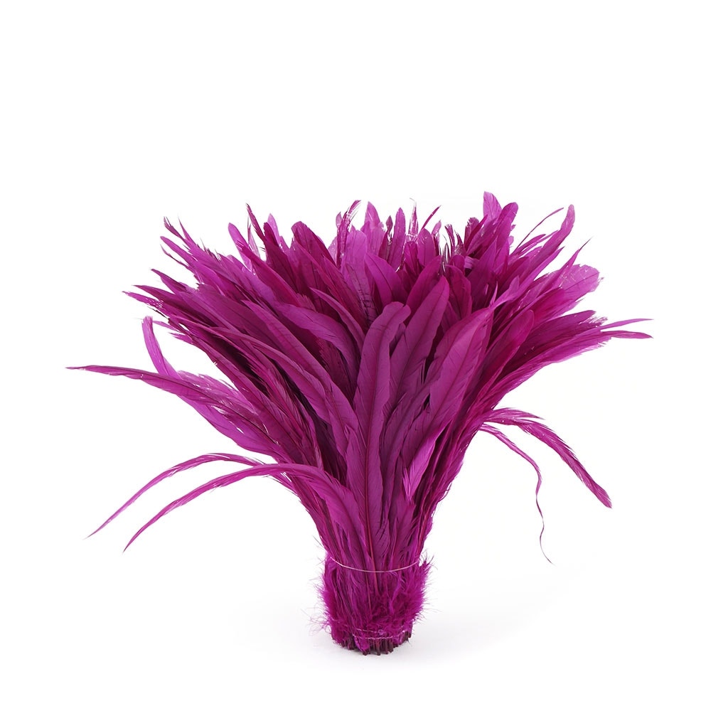 Rooster Coque Tails-Bleach-Dyed - Very Berry