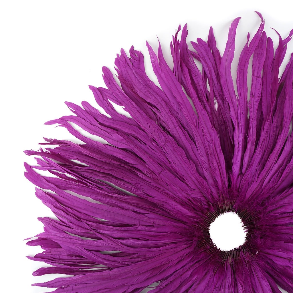 Rooster Coque Tails-Bleach-Dyed - Very Berry