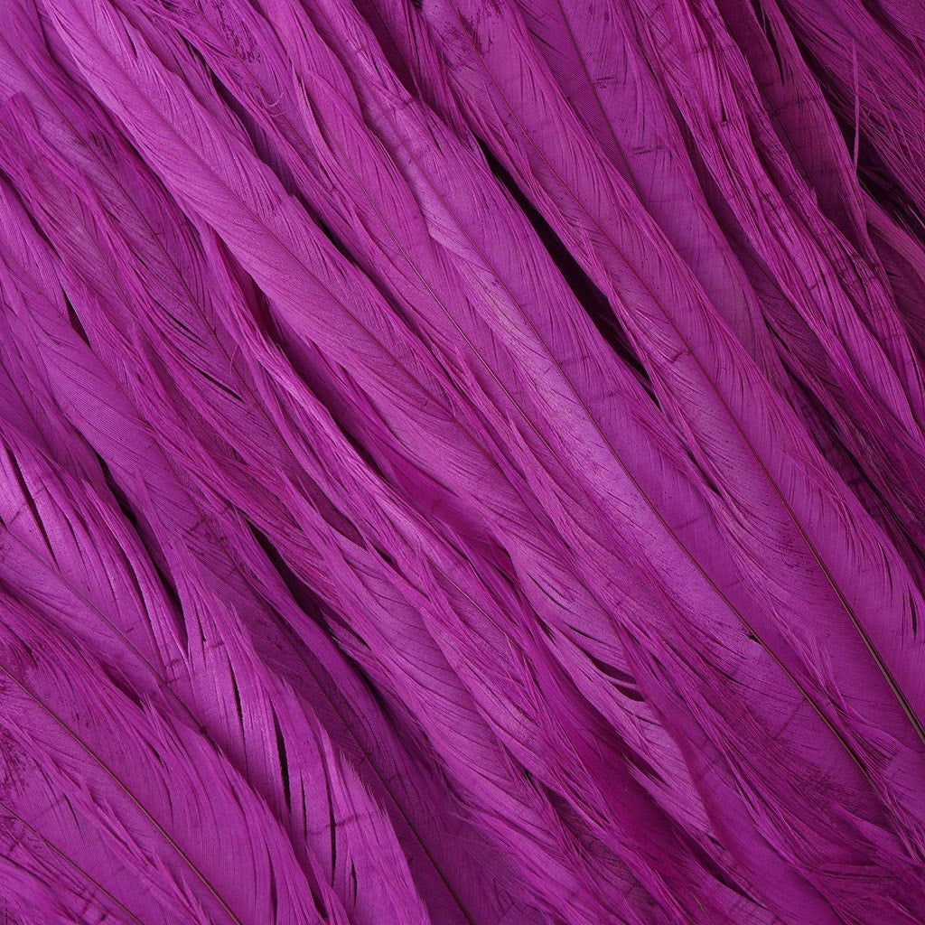 Rooster Coque Tails-Bleach-Dyed - Very Berry