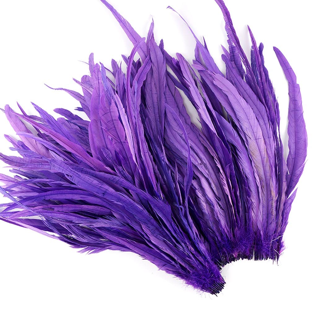 Rooster Coque Tails-Bleach-Dyed - Fl Lilac