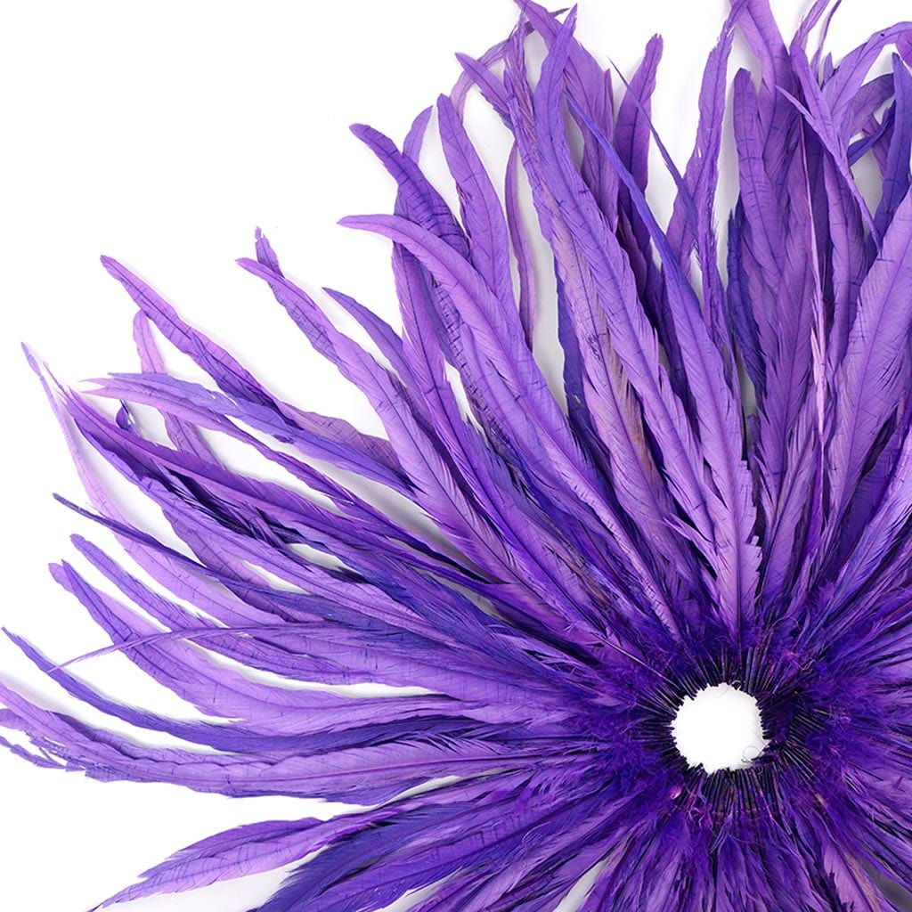 Rooster Coque Tails-Bleach-Dyed - Fl Lilac
