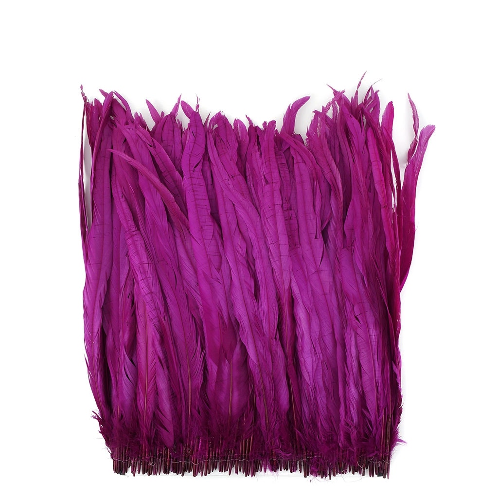 Rooster Coque Tails-Bleach-Dyed - Very Berry