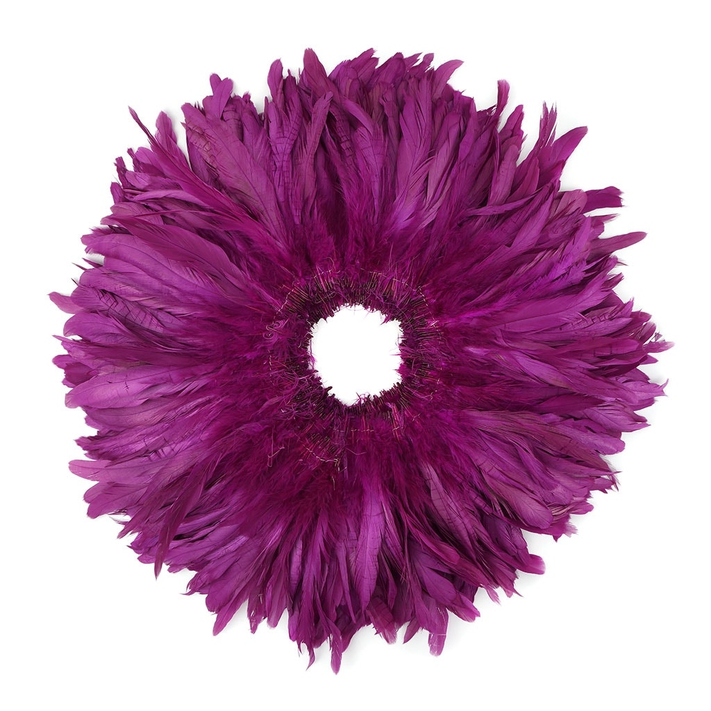 ooster Coque Tail Feathers Bleach and Dyed - Very Berry