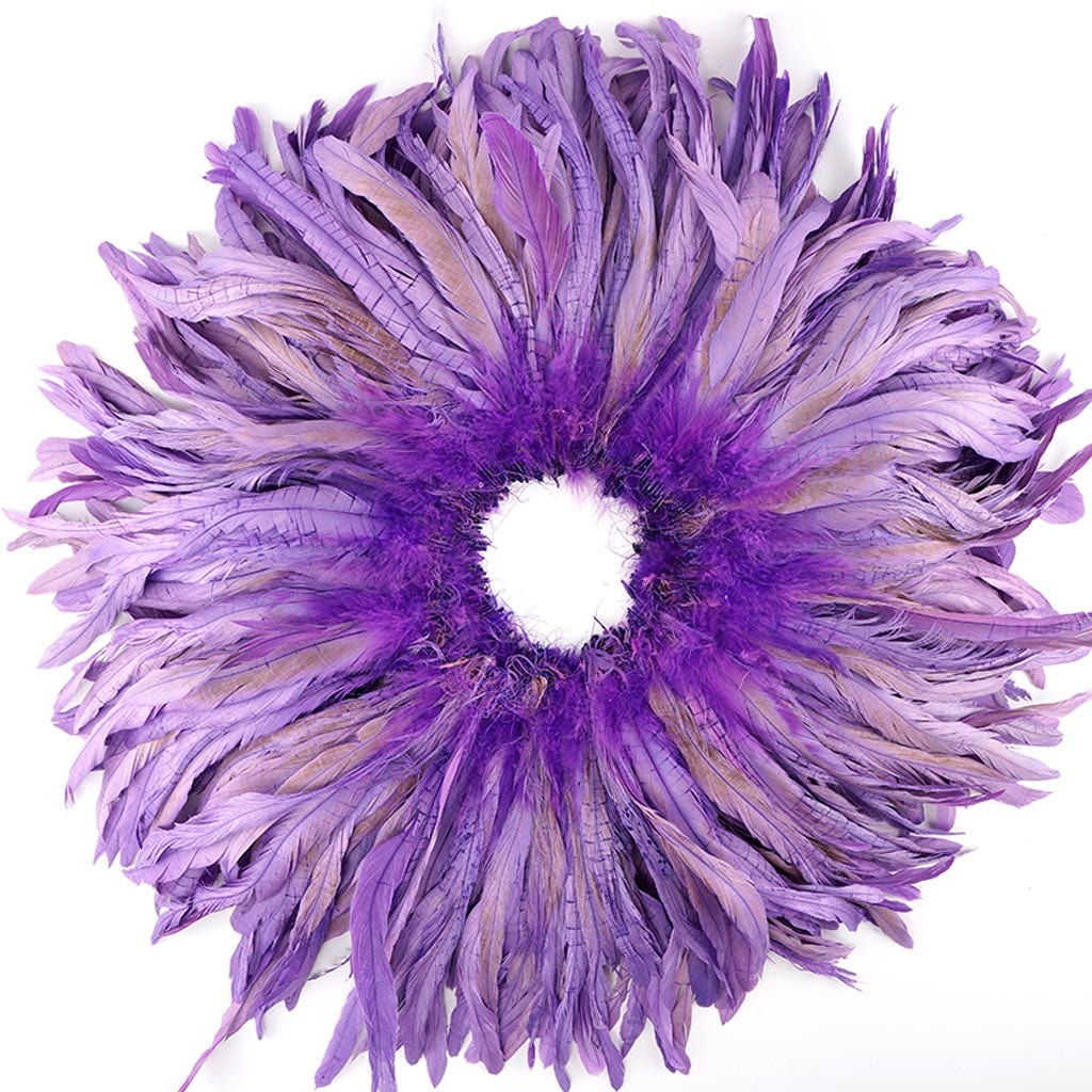 Rooster Coque Tails-Bleach-Dyed - Fl Lilac