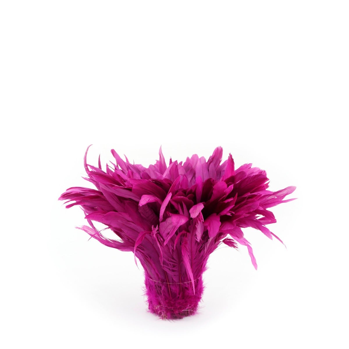 ROOSTER COQUE TAILS FEATHERS BLEACH DYED 7-10” - 1/2 Yard ( 18" ) - Very Berry