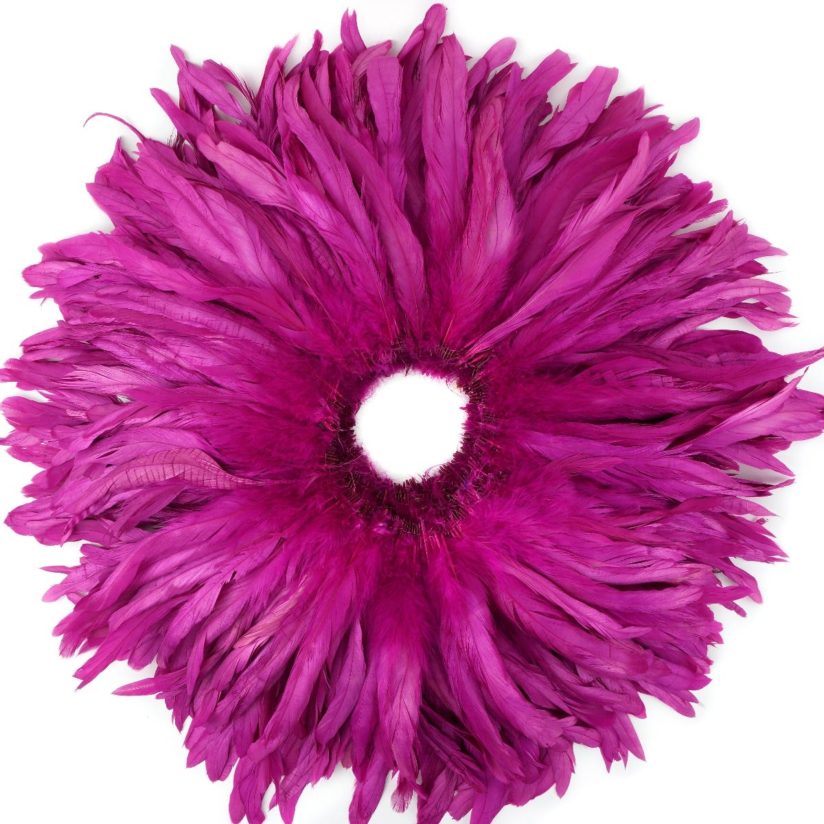 ROOSTER COQUE TAILS FEATHERS BLEACH DYED 7-10” - 1/2 Yard ( 18" ) - Very Berry
