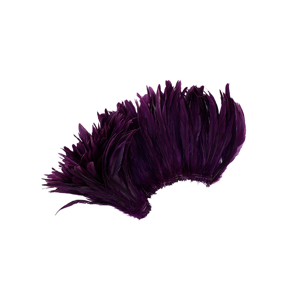 Rooster Coque Tails White-Dyed - Purple