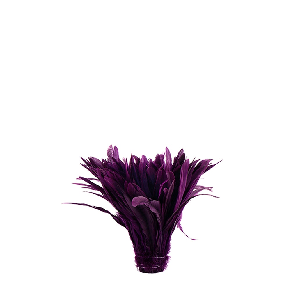 Rooster Coque Tails White-Dyed - Purple