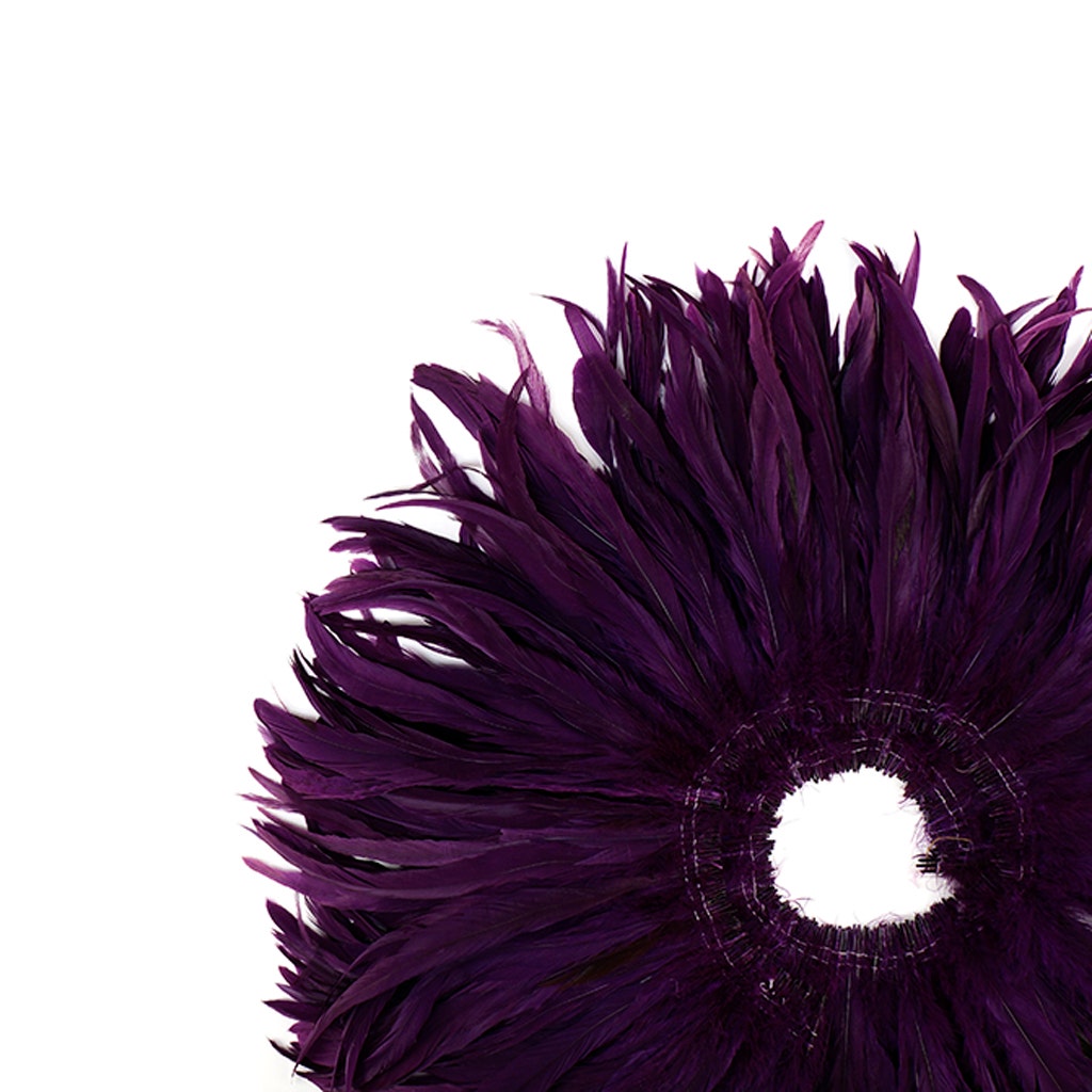 Rooster Coque Tails White-Dyed - Purple