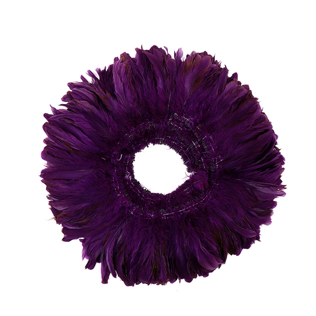 Rooster Coque Tails White-Dyed - Purple