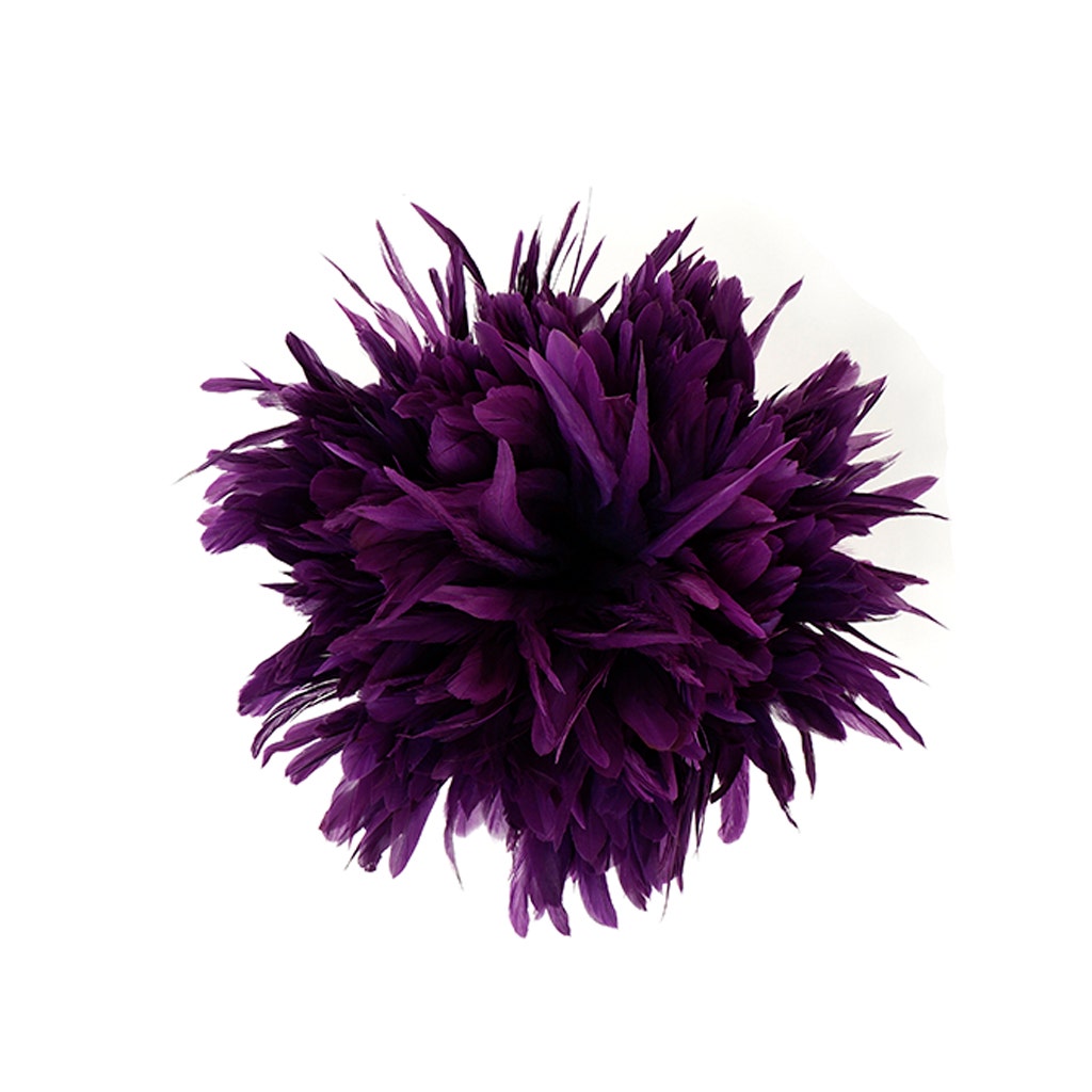 Rooster Coque Tails White-Dyed - Purple