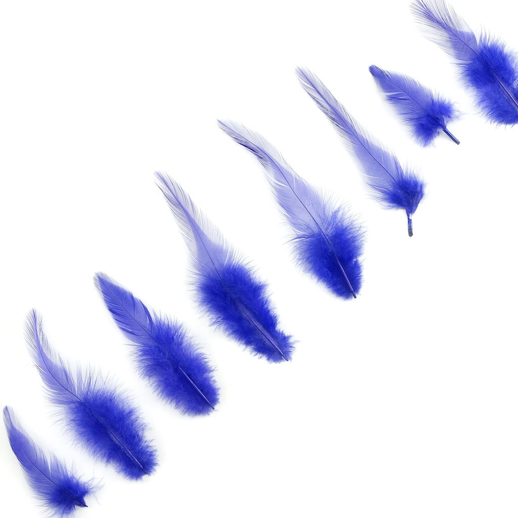 Rooster Saddles-White-Dyed - Dark Lilac