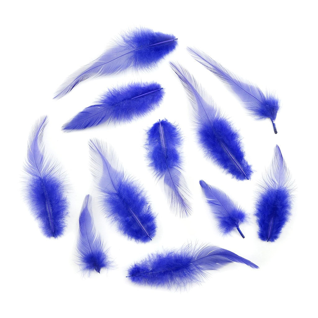 Rooster Saddles-White-Dyed - Dark Lilac