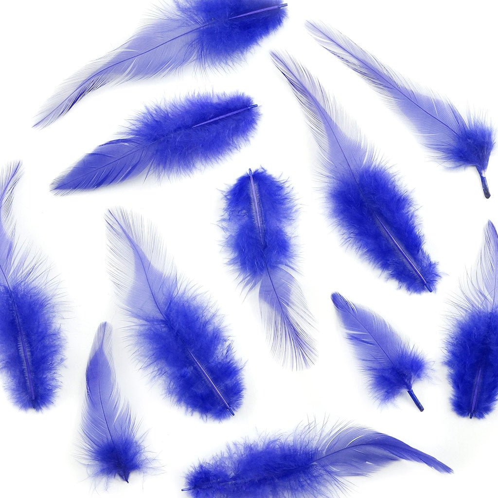 Rooster Saddles-White-Dyed - Dark Lilac
