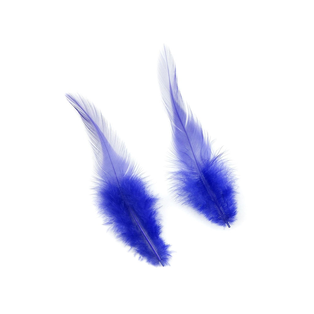 Rooster Saddles-White-Dyed - Dark Lilac