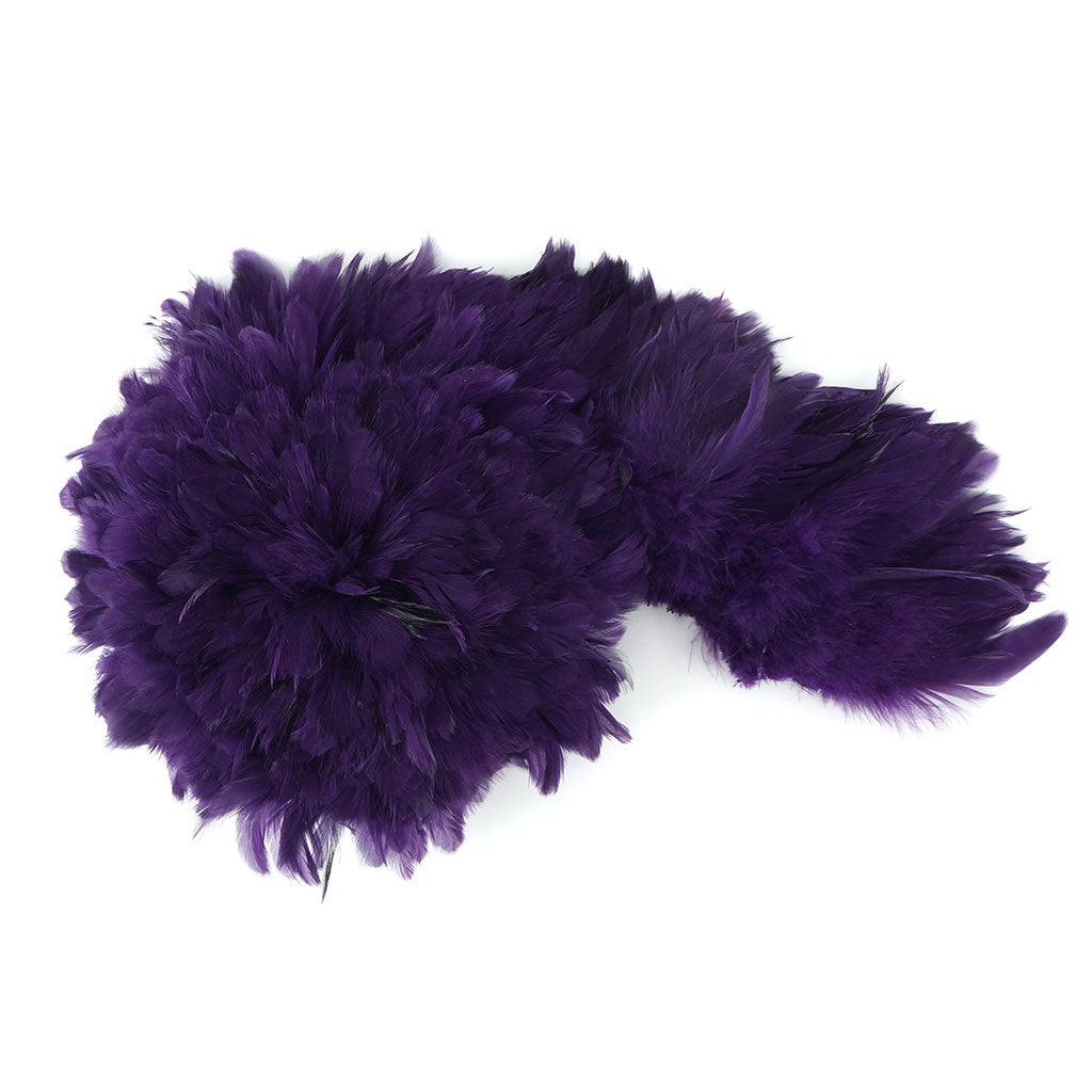 Rooster Schlappen-White-Dyed 1YD - Purple