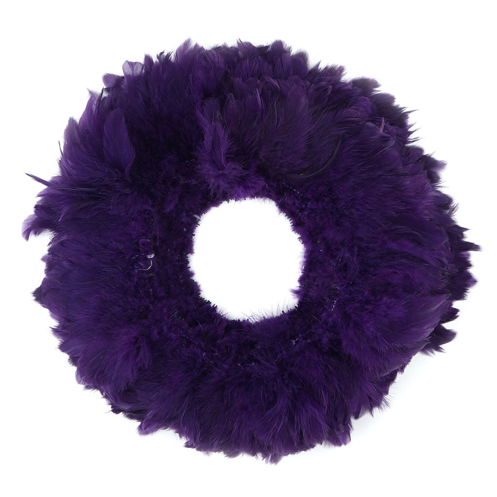 Rooster Schlappen-White-Dyed 1YD - Purple