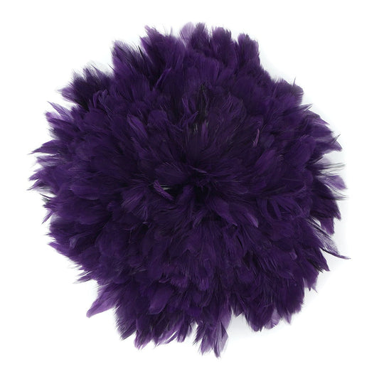 Rooster Schlappen-White-Dyed 1YD - Purple