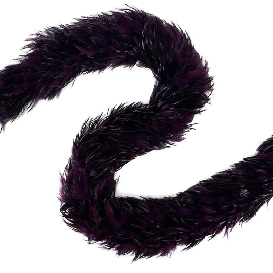 Red Chinchilla Saddle Rooster Feather Boa 5-6" - Purple