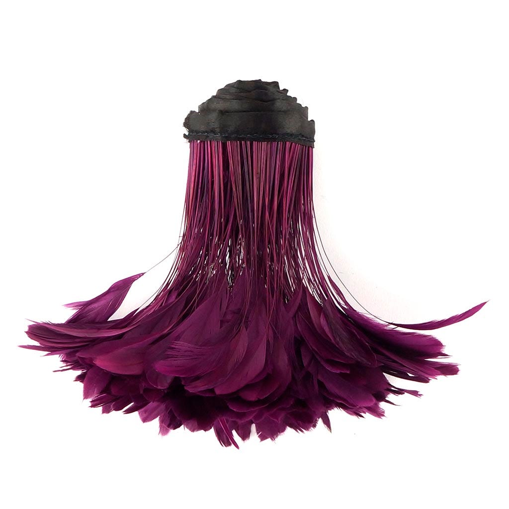 Stripped Bleached Coque Fringe - Purple