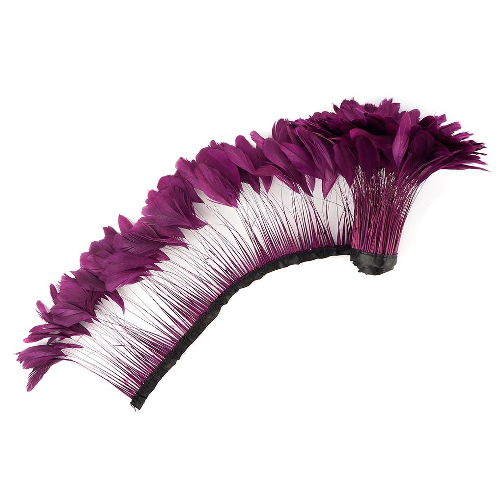 Stripped Bleached Coque Fringe - Purple